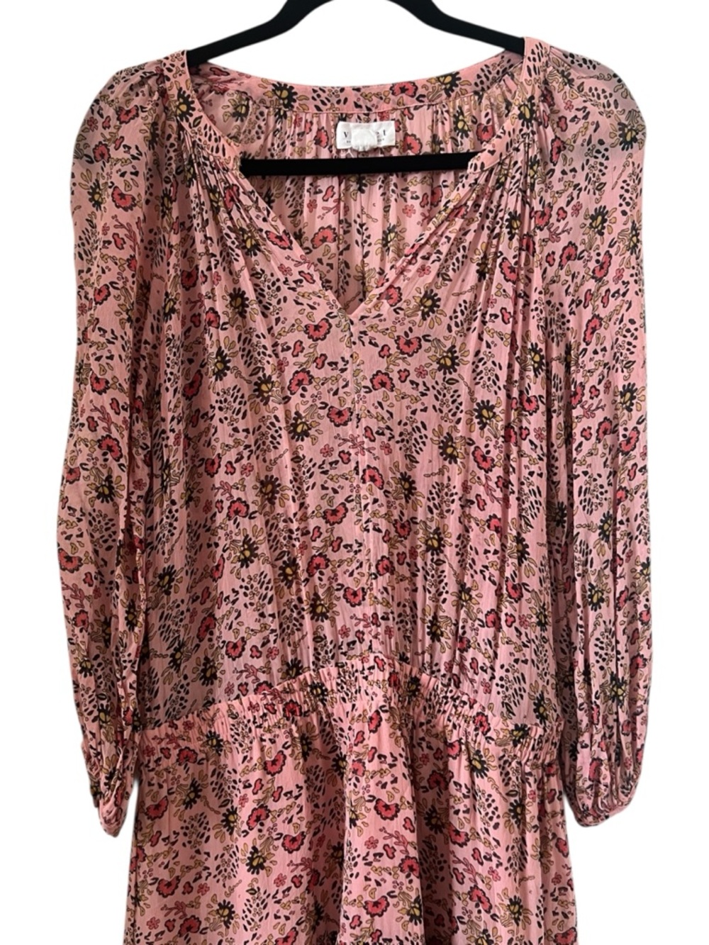 Velvet By Graham & Spencer Anthropologie Aubrey Floral Tunic Mini Dress Size M - Picture 4 of 13